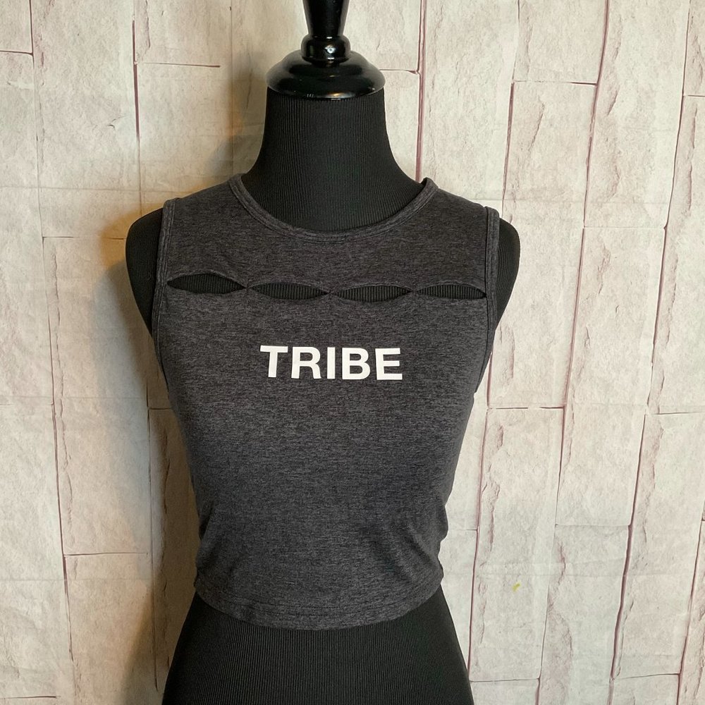 Y7 Studio Women's Size Small Tribe Sports Bra Crop Tank Grey